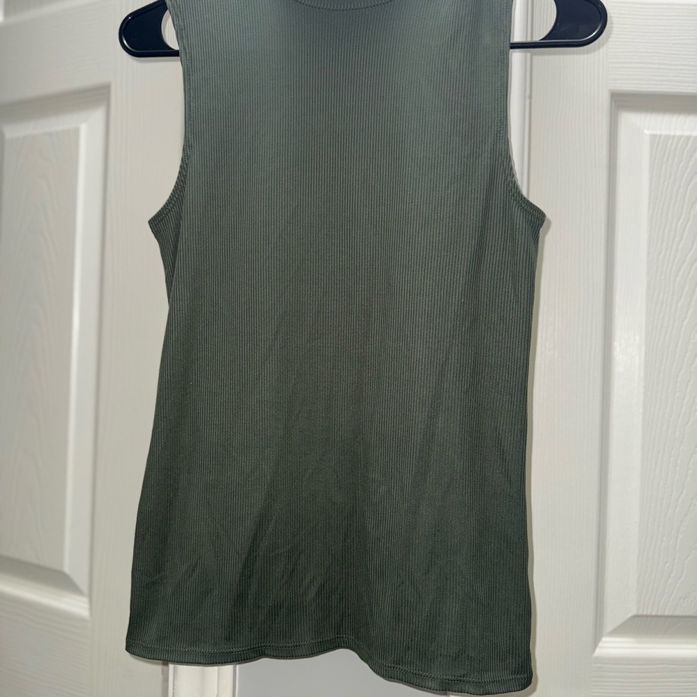 No Boundaries Olive Green Tank Top